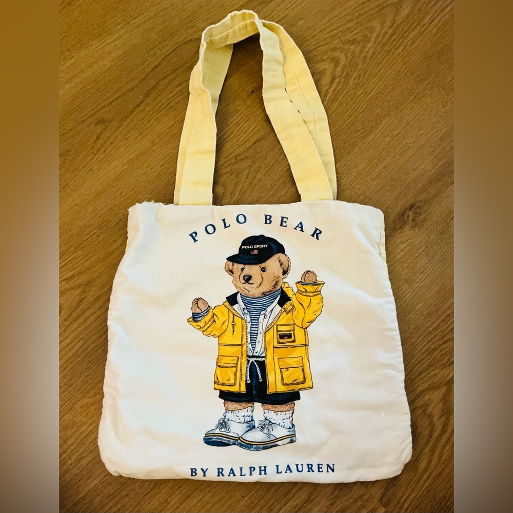 Ralph Lauren Upcycled Teddy Bear Small Tote Bag